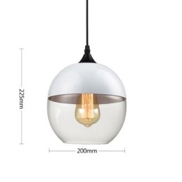 Lampadario a sospensione in ferro battuto e vetro Nordic Creative Stair Shop