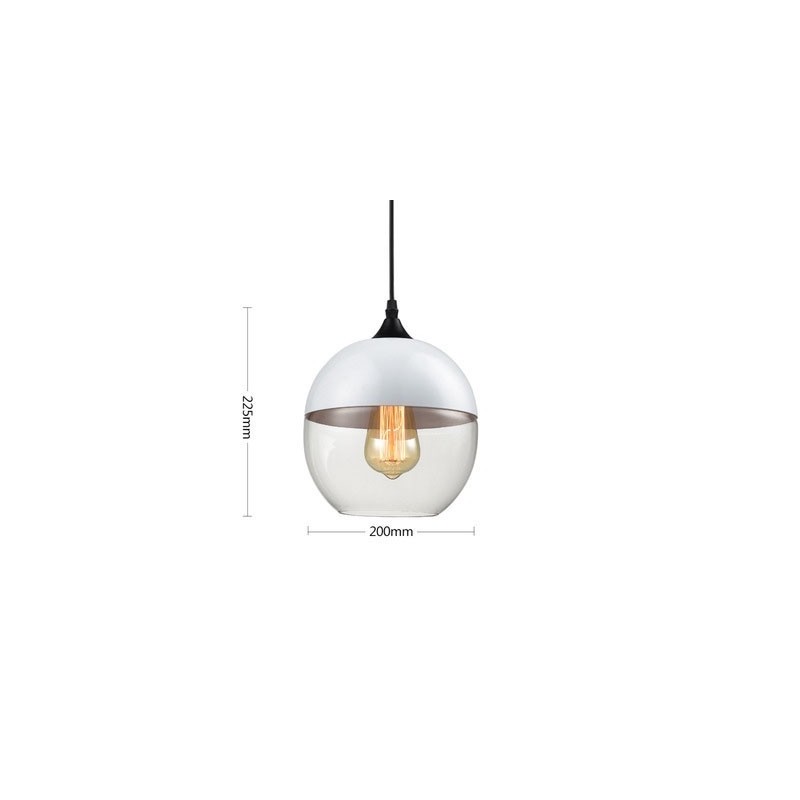 Lampadario a sospensione in ferro battuto e vetro Nordic Creative Stair Shop