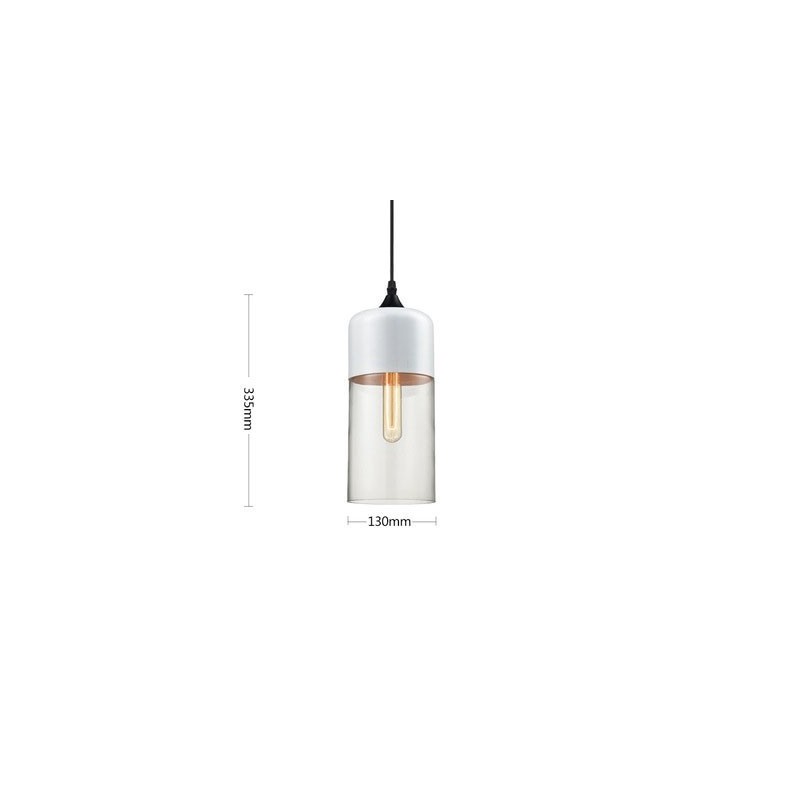Lampadario a sospensione in ferro battuto e vetro Nordic Creative Stair Shop