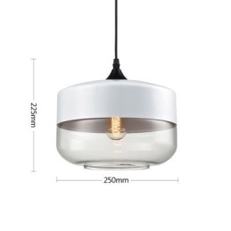 Lampadario a sospensione in ferro battuto e vetro Nordic Creative Stair Shop