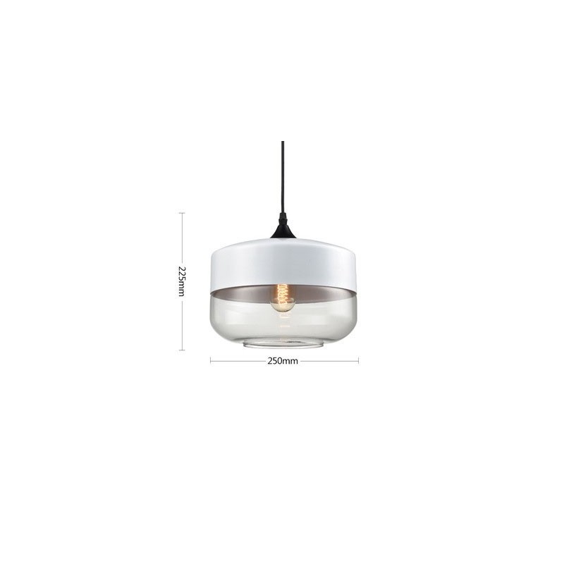 Lampadario a sospensione in ferro battuto e vetro Nordic Creative Stair Shop