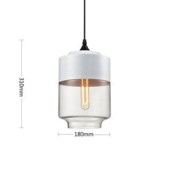 Lampadario a sospensione in ferro battuto e vetro Nordic Creative Stair Shop