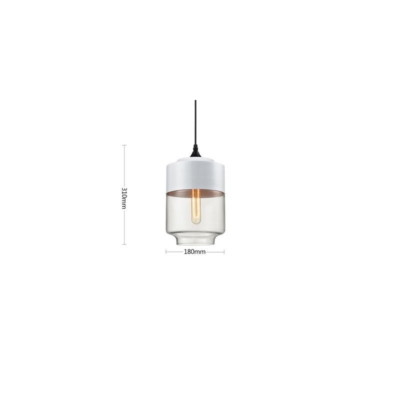 Lampadario a sospensione in ferro battuto e vetro Nordic Creative Stair Shop