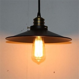 Lampadario a sospensione in ferro stile retrò country americano, 1 luce, E26/E27