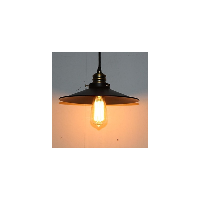 Lampadario a sospensione in ferro stile retrò country americano, 1 luce, E26/E27