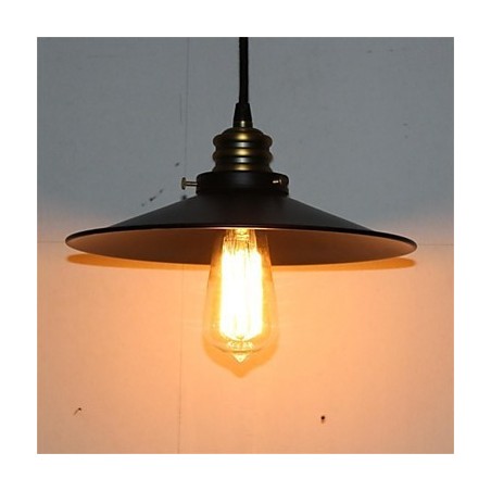 Lampadario a sospensione in ferro stile retrò country americano, 1 luce, E26/E27