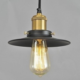 Lampada a sospensione mini in metallo dipinto stile country, 1 luce E26/E27