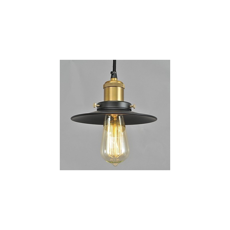 Lampada a sospensione mini in metallo dipinto stile country, 1 luce E26/E27