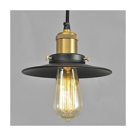 Lampada a sospensione mini in metallo dipinto stile country, 1 luce E26/E27