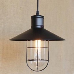 Lampada a sospensione in ferro battuto, stile vintage, 1 luce