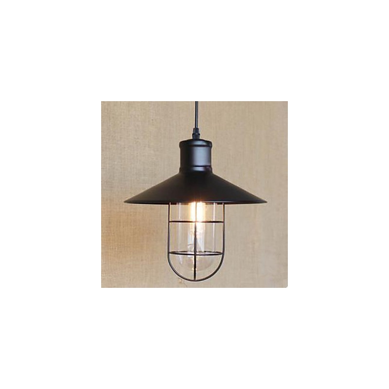 Lampada a sospensione in ferro battuto, stile vintage, 1 luce