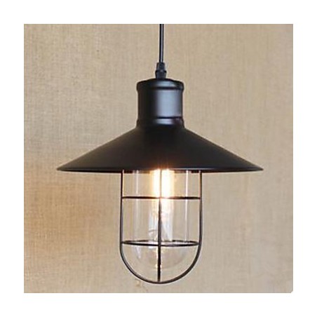 Lampada a sospensione in ferro battuto, stile vintage, 1 luce