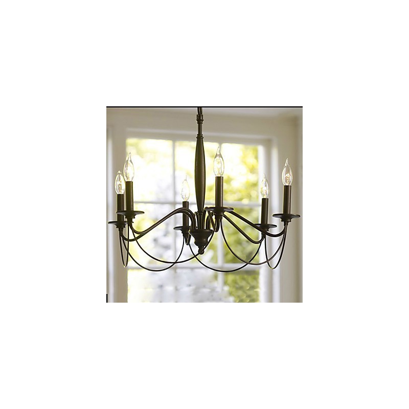 Lampadario classico tradizionale galvanosteggiato stile candela 1 livello E12/E14