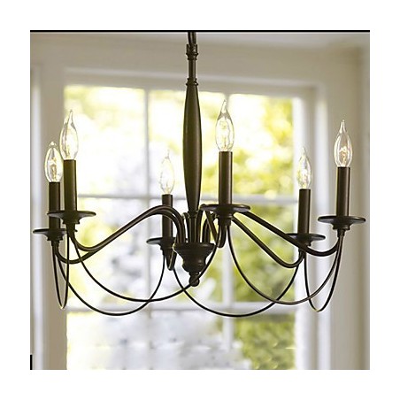 Lampadario classico tradizionale galvanosteggiato stile candela 1 livello E12/E14