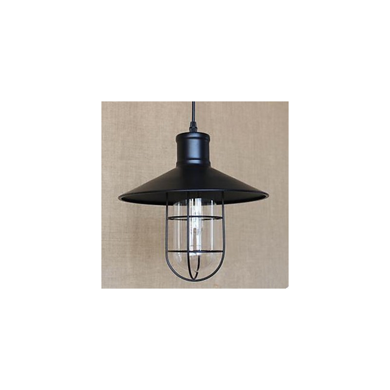 Lampada a sospensione in ferro battuto, stile vintage, 1 luce