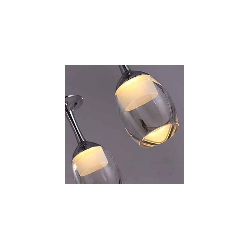 Lampadario a sospensione 1 luce Mini moderno contemporaneo in metallo cromato