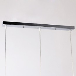 Lampada a sospensione mini isola moderna cromata con paralume in vetro bianco