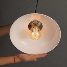 Lampada a sospensione in ferro battuto a testa singola, stile country americano