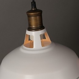Lampada a sospensione in ferro battuto a testa singola, stile country americano