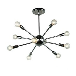 Lampada a sospensione in metallo cromato stile country mini