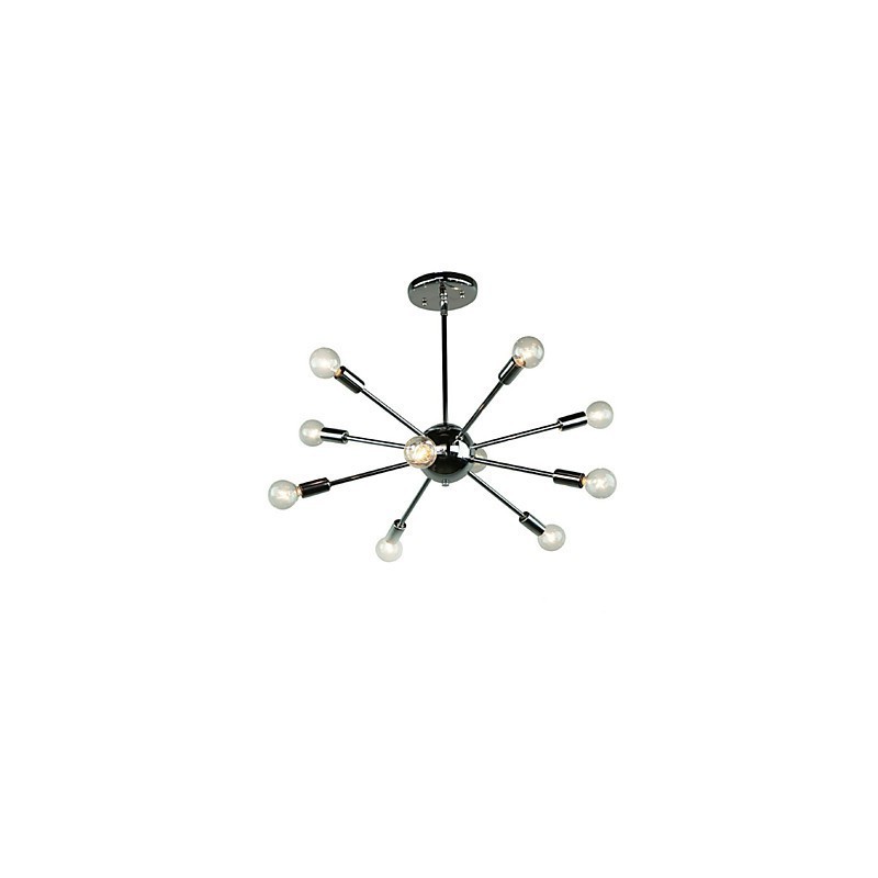 Lampada a sospensione in metallo cromato stile country mini