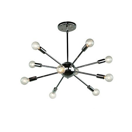Lampada a sospensione in metallo cromato stile country mini