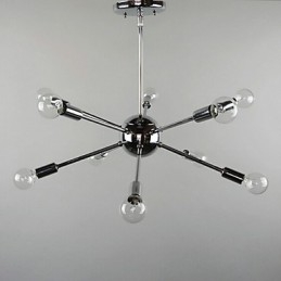 Lampada a sospensione in metallo cromato stile country mini
