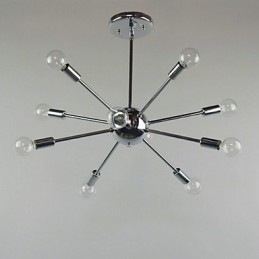 Lampada a sospensione in metallo cromato stile country mini