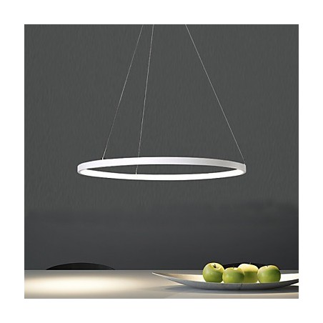 Lampada a sospensione LED anello bianco regolabile 60 cm
