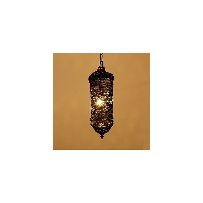 Lampadario a sospensione retrò in bronzo 3 luci E26/E27