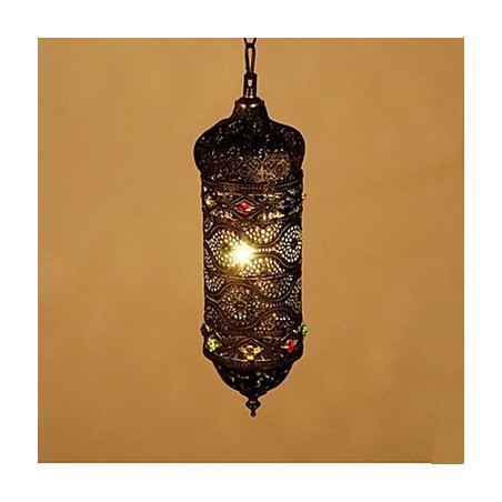 Lampadario a sospensione retrò in bronzo 3 luci E26/E27
