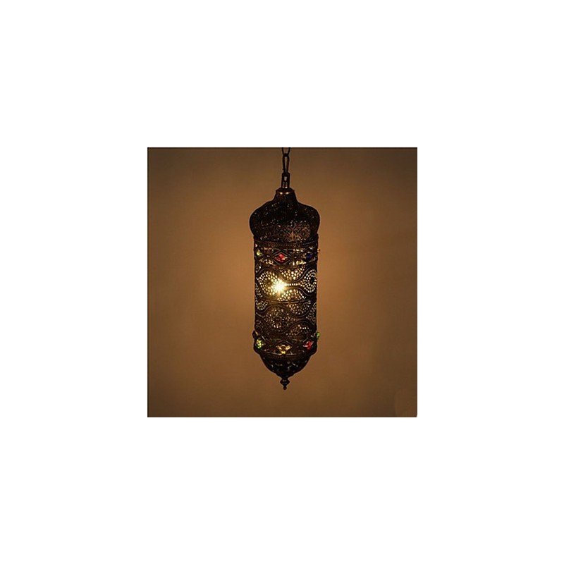 Lampadario a sospensione retrò in bronzo 3 luci E26/E27