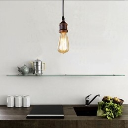 Lampada a sospensione vintage retrò in metallo regolabile