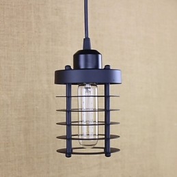 Lampadario a sospensione in ferro battuto retrò rurale