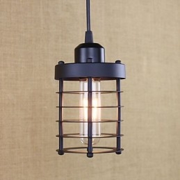 Lampadario a sospensione in ferro battuto retrò rurale