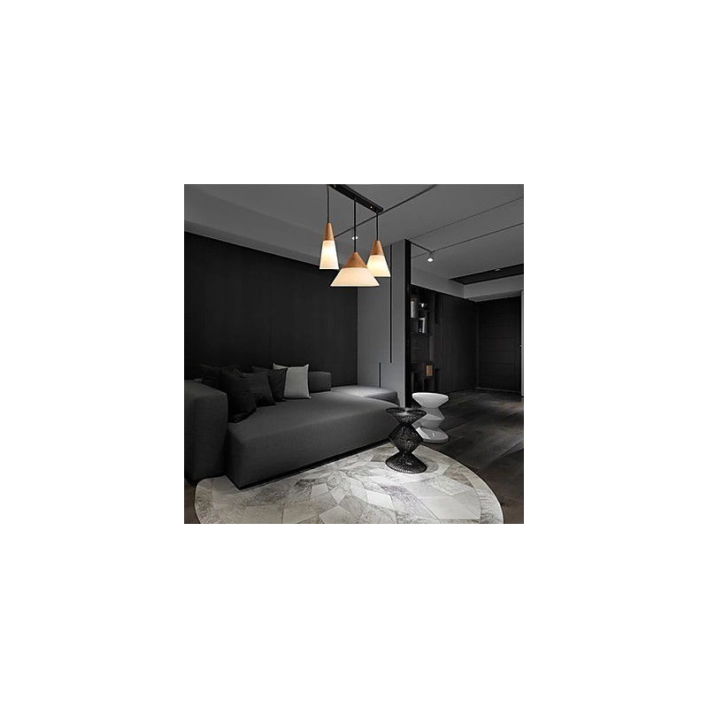 Lampadario a sospensione moderno contemporaneo in metallo cromato mini