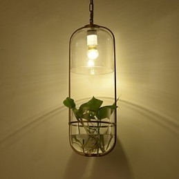 Lampada a sospensione moderna in vetro, catena regolabile, 1 luce E26/E27, 60 W