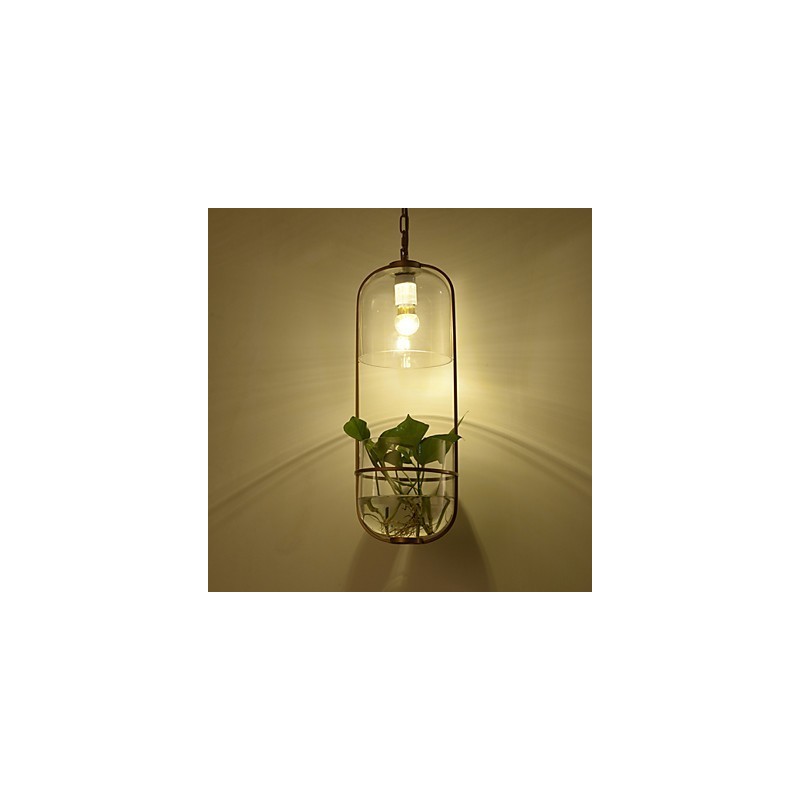 Lampada a sospensione moderna in vetro, catena regolabile, 1 luce E26/E27, 60 W