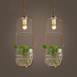 Lampada a sospensione moderna in vetro, catena regolabile, 1 luce E26/E27, 60 W