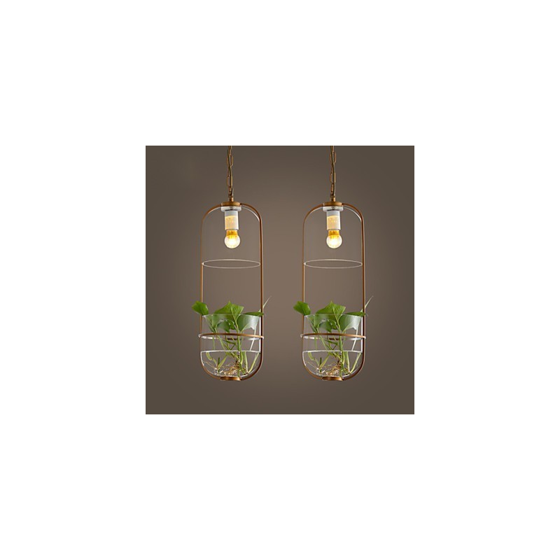 Lampada a sospensione moderna in vetro, catena regolabile, 1 luce E26/E27, 60 W