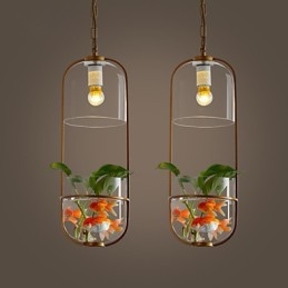 Lampada a sospensione moderna in vetro, catena regolabile, 1 luce E26/E27, 60 W