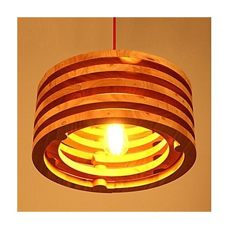 Lampadario a sospensione in legno di salice marrone con 3 lampadine E26/E27