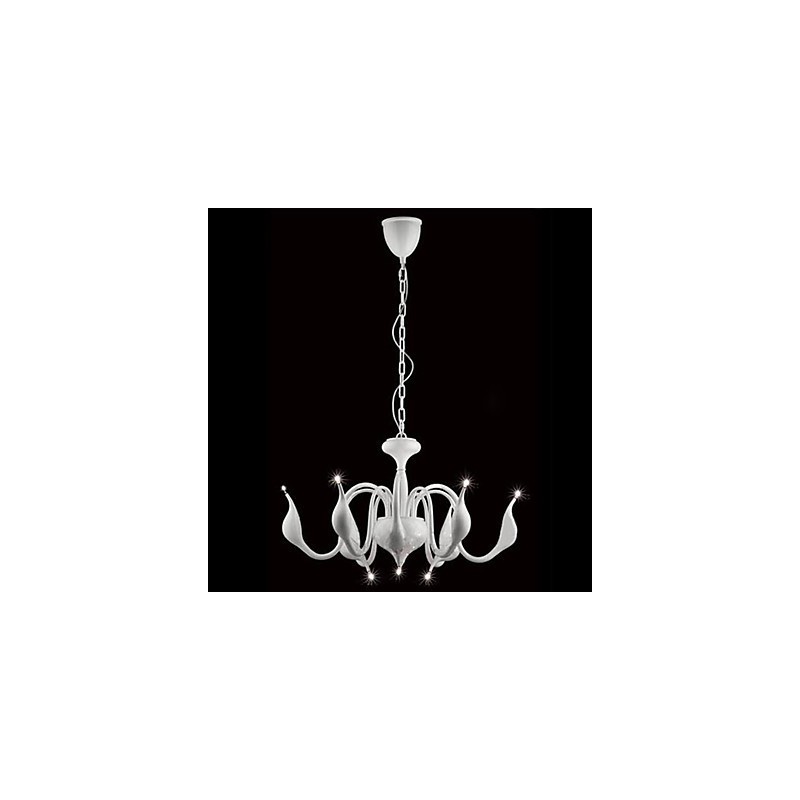 Lampadario moderno contemporaneo in metallo elettroplaccato