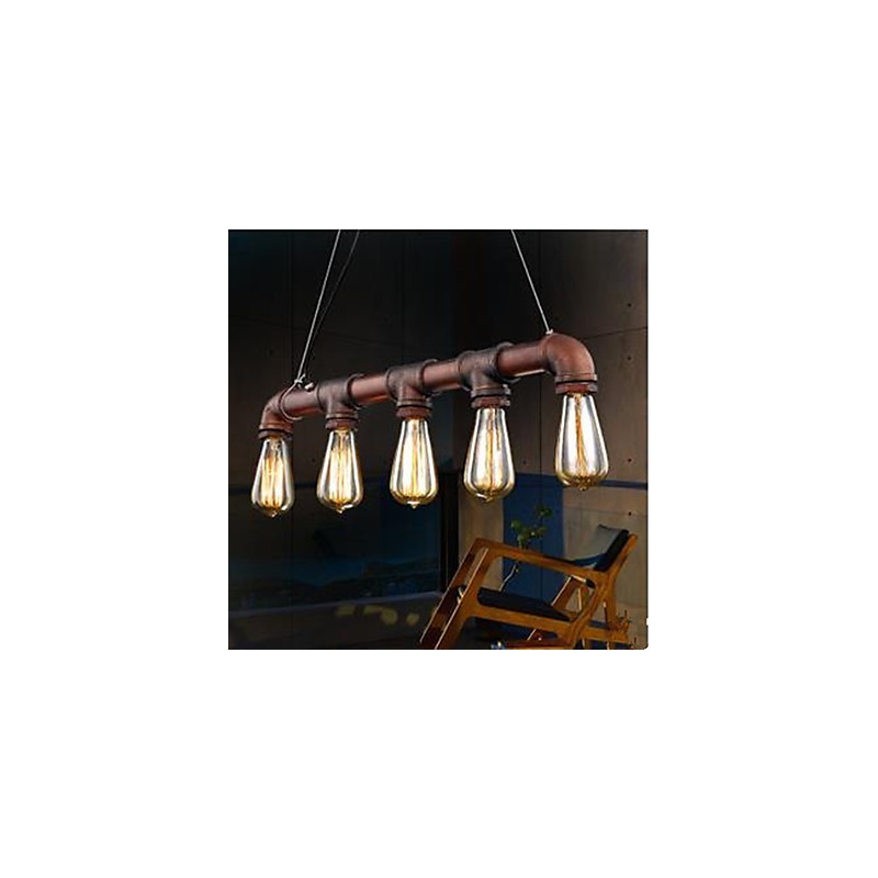 Lampada a sospensione industriale country per veranda, soffitta, tubo e cavo regolabile