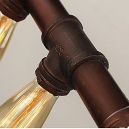Lampada a sospensione industriale country per veranda, soffitta, tubo e cavo regolabile