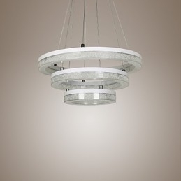 Lampada a sospensione LED in acrilico a 3 anelli regolabile