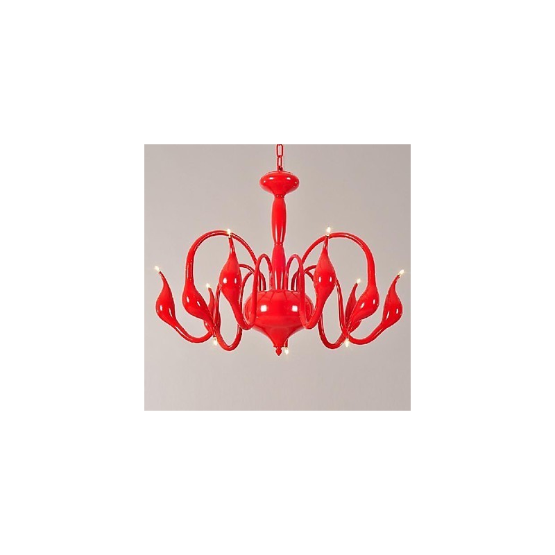 Lampadario moderno contemporaneo in metallo elettroplaccato