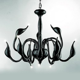 Lampadario moderno contemporaneo in metallo elettroplaccato