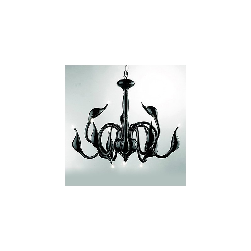 Lampadario moderno contemporaneo in metallo elettroplaccato