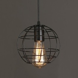 Lampadario a sospensione in ferro battuto a testa singola